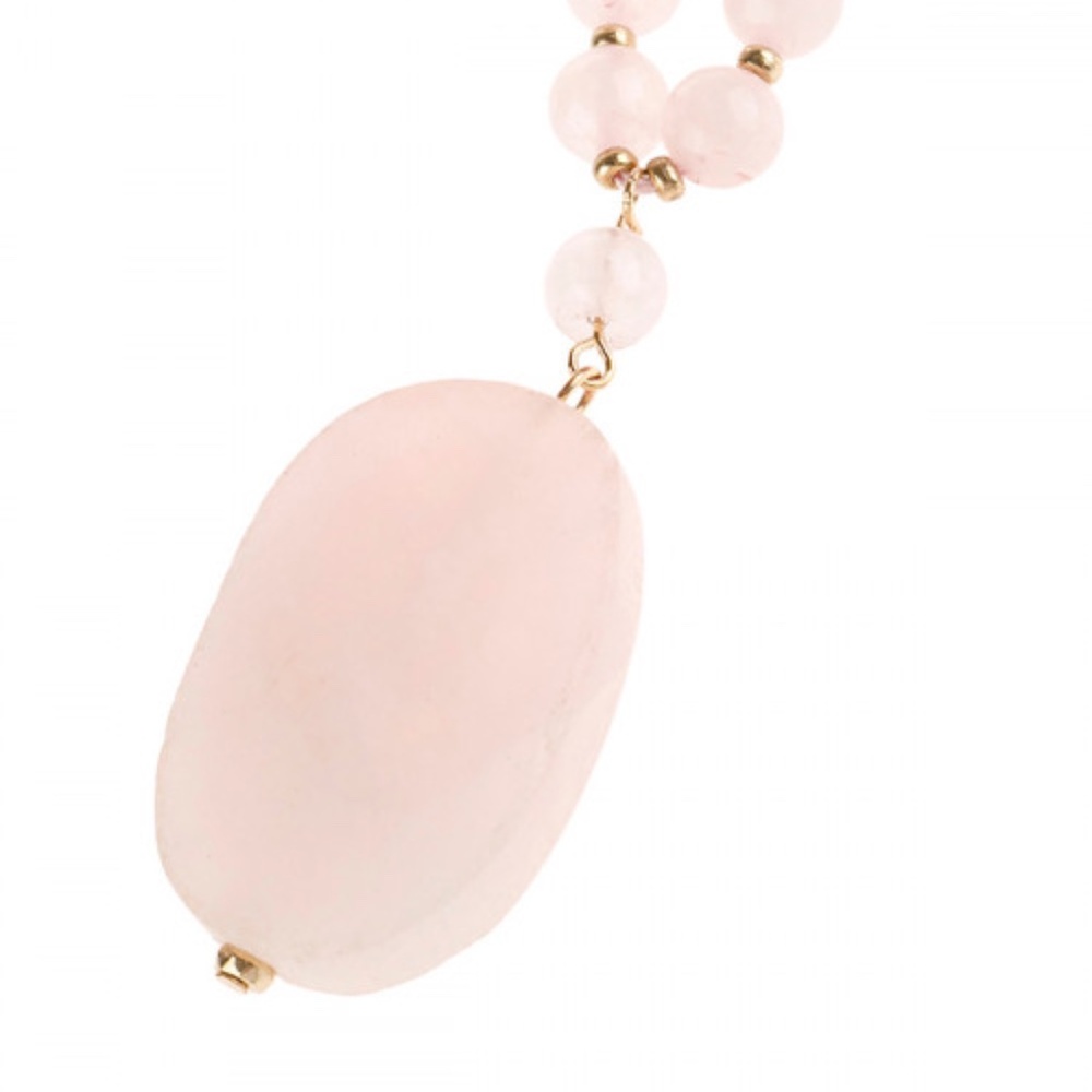 Pink Natural Stone Beaded Necklace